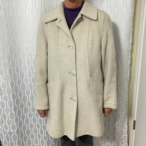 Wool and mohair winter dress coat
